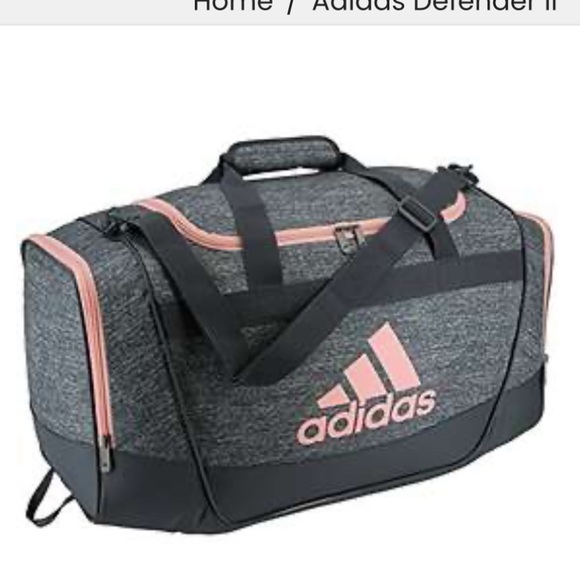 Adidas | Defender II Duffle Bag | Medium Size Grey + Pink | NWOT - Picture 7 of 8